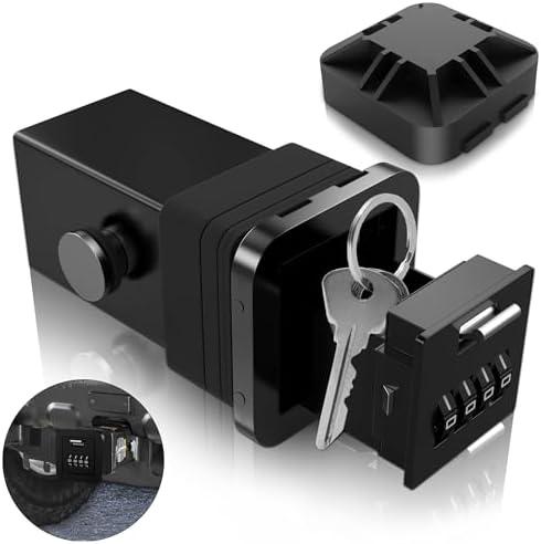 EOXHFNLC Hidden Trailer Storage Vault HS7000 Key Vault Durable and Weather-Resistant Hitch Lock Box for Keys and Cards, Secure Trailer Hitch Lock for Cars, Trucks, and SUVs