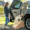 Pet Gear Stramp Stair and Ramp Combination for Dogs/Cats, Easy Step, Lightweight/Portable, Sturdy, Easy Assembly (No Tools Required) 1 Model, Camel
