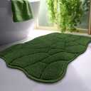 Bathroom Rugs, 32x20 Inches Bath Mats Non Slip, Extra Soft Absorbent Microfiber Shower Bath Rugs Mats Carpet for Bathroom Floor Decor, Machine Washable (Forest Green)