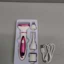 Electric Razor for Women Men,4 in 1 Painless Ladies Wet & Dry Body Razors and Facial Hair Remover,Rechargeable Led Display Hair Removal Kit for Nose Face Body Leg Bikini Arm Hair (Pink)