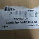 Stretch Spandex Table Cover for 4 Foot Folding Tables-8 Pack Red Fitted Elastic Christmas Tablecloths for Rectangle Tables Protector for Party, Wedding, Vendor Booth Display, Banquet Event