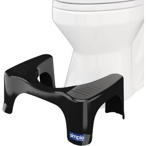 Squatty Potty Simple Curve Bathroom Toilet Stool 7 Inch - Black