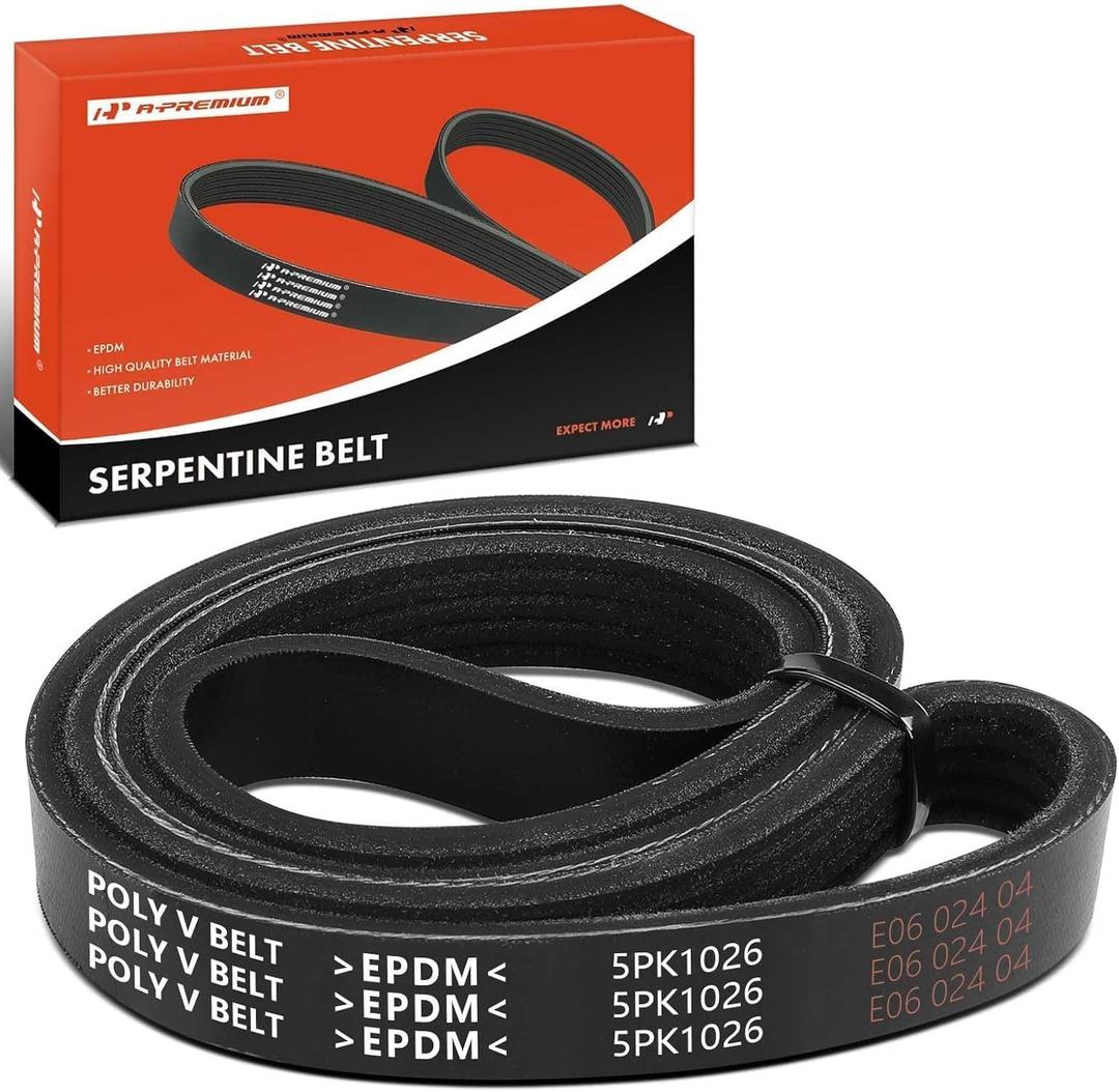 A-Premium Engine Serpentine Drive Belt Compatible with Chevrolet Equinox 2010-2017, HHR 2007, Cobalt 2007 2010, Orlando & GMC Terrain & Buick LaCrosse, Verano, Regal & Pontiac G5, 40.47 Inches