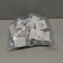 Kasyat 41 Pcs Christmas Village Set LED Lighted Christmas Village Accessories White Houses with Xmas Tree Deer Streetlight Figurines Crafts Town Scene