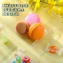 Zhehao 100 Pcs Plastic Dessert Appetizer Plates Disposable, 3.6 x 3.6 Inch Small Square Plastic Dessert Cake Snack Plate for Wedding Birthday Bridal Baby Shower All Occasion Party (Clear)