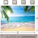 ZTHMOE 8x6ft Fabric Summer Hawaii Beach Photography Backdrop Tropical Seaside Palm Trees Background Luau Aloha Baby Shower Party Decoration Banner Photo Booth