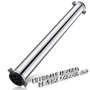 Blulu 304 Stainless Steel Reverse Osmosis Compatible with 4040 Membrane Housing Heavy Duty 4"x40" Commercial Ro Membrane Pressure Vessel Good for Industrial Use