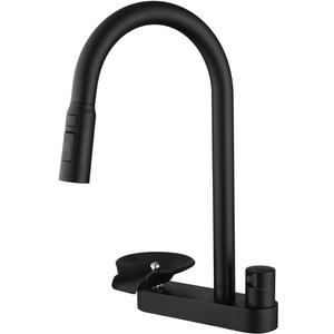 Kitchen Faucet with Pull Down Sprayer, Glass Rinser, Single Hole