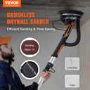 VEVOR Drywall Sander, 800W Brushless Lightweight Electric Wall Sander
Popcorn Ceiling Removal Tool, Stepless Speed 1000-2300 RPM, Double-Layer LED Light, Telescopic Handle, 12 Sanding Discs