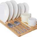 Bamboo Over The Sink Dish Drying Rack