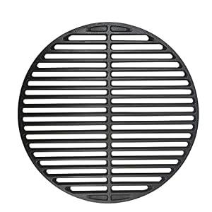 Quantfire 15.5" Round Cast Iron Cooking Grid for Medium Big Green Egg Accessories, Grate Grids Grate Fire Pit for BGE Grill Dome Char-Griller or Same Size Charcoal Grill