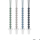 Pacifier Clips Silicone, 4-Pack Pacifier Holder Clip with Stylish Round Design, 100% Food Grade Silicone, Safe Essentials for Newborns Baby Boys and Girls