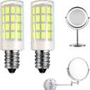 LED Makeup Mirror Bulb Replacement Mirror for Cosmetic Vanity Makeup Mirror with Single Double Sided Lighted Magnification,4W Equivalent to 40W Incandescent Bulb (2-Pack Daylight White)