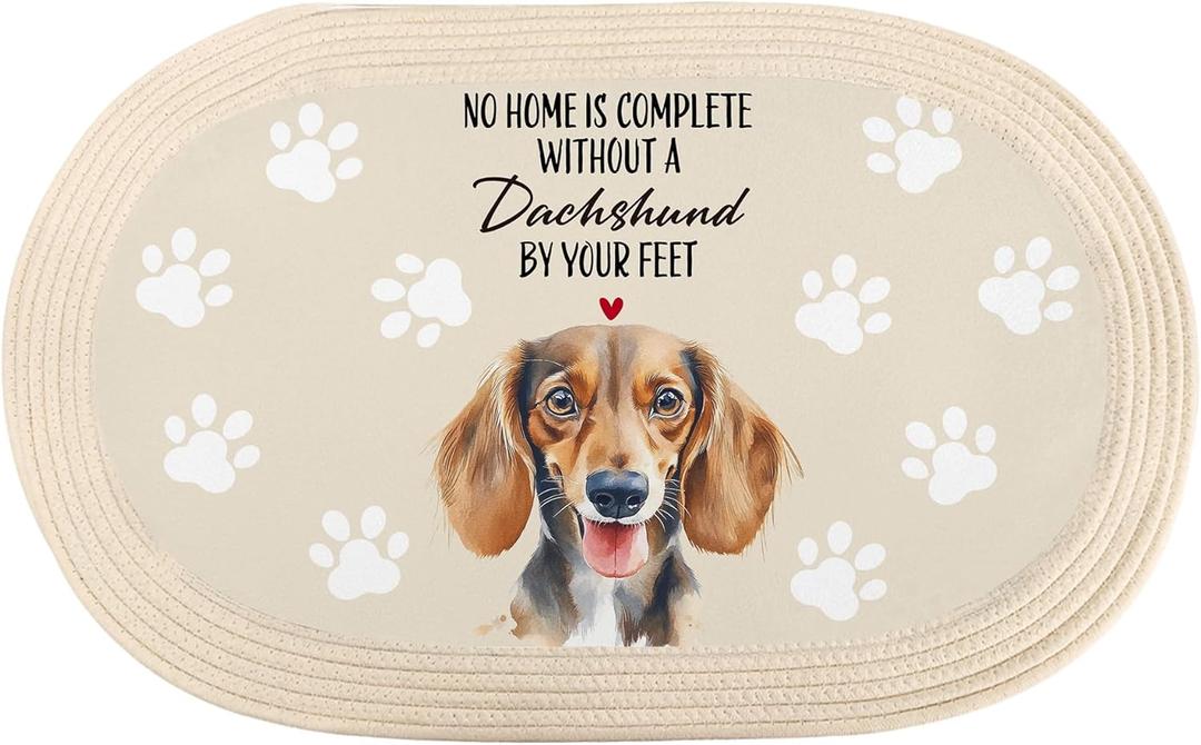 Dachshund Gifts Dog Mat for Muddy Paws, Dachshund Doormat, Dog Crate Bed Mat, Dachshunds Dog Rug, 17x29 Inch