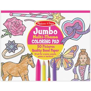 Melissa & Doug Jumbo 50-Page Kids' Coloring Pad Activity Book - Princess and Fairy