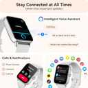 Gydom Smart Watches for Women Men [Alexa Built-in, 1.8"] Smartwatch with Heart Rate/SpO2/Sleep/Stress, 101+ Sports Modes, IP68 Waterproof, Pedometer Fitness Tracker for iOS Android Phones, White