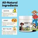 Tallow Honey Balm - Grass-Fed Tallow Facial Moisturizer with Wild Honey, Organic Skincare for Dry and Sensitive Skin - 120ml