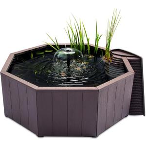 Aquagarden No Dig Nature Pool, Complete Water Feature Kit, Attract Birds and Wildlife to Your Yard, Includes Pond Structure, Liner, Fountain Pump, Nature Ladder, Planting Pocket Aquagarden No Dig Nature Pool, Complete Water Feature Kit, Attract Birds and Wildlife to Your Yard, Includes Pond Structure, Liner, Fountain Pump, Nature Ladder, Planting Pocket