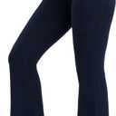 Nirlon Women's Bootcut Yoga Pants - Flare Leggings for Women Soft & Breathable Womens Yoga Pants Flared Regular & Plus Size Leggings for Women Wide Leg (3XL 32" Inseam, Navy Blue)