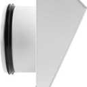 Vent Systems 6" Inch Exhaust Vent Cover with Rubber Gasket - White Galvanized Steel - Robust and Weatherproof Outdoor Air Exhaust Box - Duct or Surface Mounting - Rain and Snow Protection