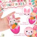 Blueweenly 24 Pack Prefilled Easter Eggs with Plush Bunny Toys Easter Basket Stuffers Egg Fillers Hunt Basket Egg Fillers with Bunnies Carrot for Kids Boys Girls Party Favors Classroom Prize