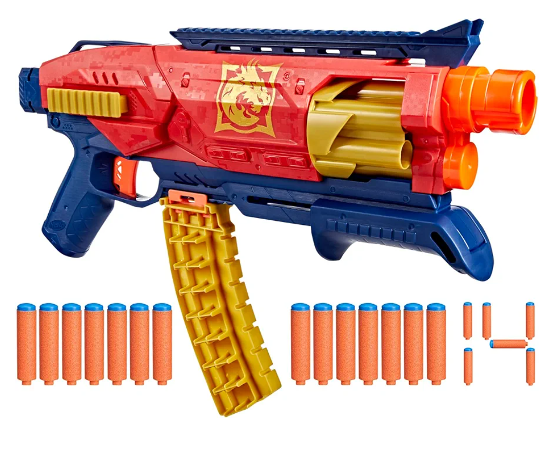 Nerf Loadout Shadowspeed Recon Blaster, 14-Dart Storage Attachment Accessory, 6-Dart Revolving Cylinder, 14 Nerf N1 Darts, Kids Toys & Gifts, Ages 8+