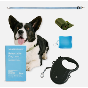 Retractable Dog Leash for Small Dogs, Adjustable Shoulder Strap, M. 