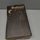 Garden Statues Elephant with Solar Lantern Outdoor Figurines Decorations for Patio Yard Lawn Ornaments Gifts for Birthday Mom Housewarming(Gray)