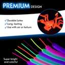 Glow King Neon Tying Balloons - Fluorescent Neon Glow Party Balloons for Tying Balloon Animals - Blacklight Reactive Party Supplies - Neon Party Decorations for Black Light Parties - (75)