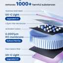 NOVETE Reverse Osmosis Water Filter Countertop, UV Cold Water Down to 32, NSF/ANSI 42/58 Certified, 4:1 Pure to Drain, No Installation Needed, 8-Stage RO Water Filtration System, CRF0A-QS, White