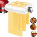 Pasta Maker Accessories Mixers 3 in 1 Set for KitchenAid Stand Mixer Attachments Include Pasta Roller, Spaghetti,Fettuccine Cutter, 8 Adjustable Thickness SettingsPasta Maker Attachment