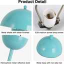 COSYLUX Modern Small Table Lamp for Bedroom, Cute Dome Shade Reflecting Light Reading Lamp for Living Room, Kid's Room, Study, Office, Beside Bedside Nightstand Desk Lamp(Turquoise Blue)