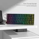 Womier Black Keycaps for Mechanical Keyboard, Shine Through Key caps PBT Custom Keycap Doubleshot, Universal Compatiability for 60 75 100 Percent Cherry Gateron MX Switches Keyboard, Black