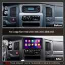 [4+64G] Android 13 Car Stereo with Wireless Apple Carplay & Android Auto for Dodge Ram 1500 2500 3500 2003 2004 2005 9" Touchscreen Radio Upgrade with AHD Camera,GPS Navigation,SWC,WiFi,FM,Bluetooth