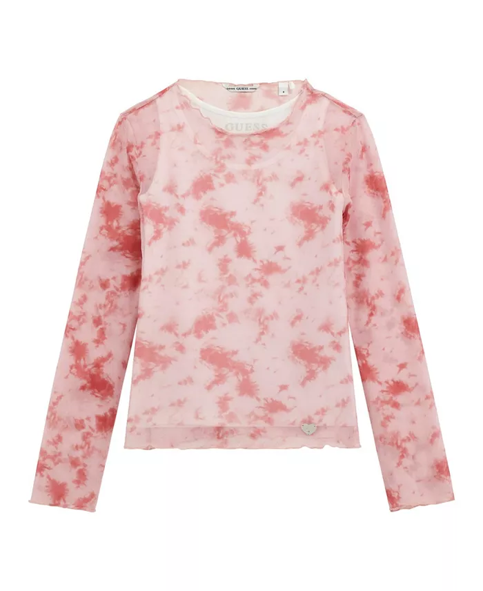 GUESS Girls' Long Sleeve Mesh Top Size 14