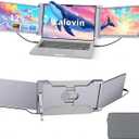 12" Laptop Screen Extender, 1080P FHD IPS Triple Portable Monitor for Laptop, Fit 13.3-16.1Laptops, Plug & Play Monitor Extender with USB-C/HDMI Port for Mac/Windows/Chrome/Android,Gray