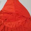 Floerns Women's Y2k Summer Halter Dress Tie Open Back Sleeveless Ruffle Hem Bubble Going Out Mini Dresses (Red) S