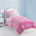 Dream Factory Magical Princess Ultra Soft Microfiber Girls Comforter Set, Pink, Twin