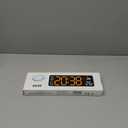 Digital Wall Clock, Digital Clock Large Display with Remote Control, Corded LED Alarm Clocks with Date, Week, Temp, Humidity, Auto DST, Countdown, for Living Room Bedroom Classroom Office (Blue)