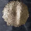 Placemats Set of 12 Gold Placemats Charger Plates Table Mats Place Mats & 4 Pcs Coasters Birthday Christmas Holiday Round Wipeable Vinyl Placemats Kitchen Wedding Dinner Dining Table Decor Setting