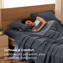 Bedsure California King Sheet Sets - 4 Pieces Soft Cal King Sheets - Breathable & Cooling - Hotel Luxury - Easy Care Polyester Microfiber Bedding for Women, Men, Dark Grey