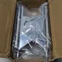 2 Pack Aluminum Anti-Skid Shoe Feet for Extension Ladders Replacement Parts Rubber Padded Feet Ladder Accessories Compatible with Most Ladders Silver Black