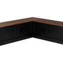 Linon Harris Black and Walnut Backless Kitchen Dining Nook with Hidden Storage Bench Space