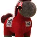 HUFFA Adorable Year of The Horse Mascot Doll - Stuffed Toy for New Year Celebrations - Red Rabbit Zodiac Horse Plush Toy(Red[redrabbit],14 inches)