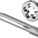 Burkit 5/8"-24 UNEF Tap and Die Set, 5/8 x 24 UNEF Machine Thread Tap and Round Die Right Hand