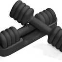 YOTTOY Adjustable Dumbbell Set of 2, 4-in-1 Hand Weights for Women at Home, Compact Free Weights Dumbbells Set with Soft Grip and Base, 2-5 lbs Each for Home Gym (Black)