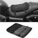 Motorcycle Seat Cushion, 3D Honeycomb Gel Breathable Shock-Absorbing Motorbike Seat Pad for Long Rides, Comfortable Pressure Relief Motorbike Chair Cover, Universal Fit