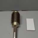 AIMIKE Round Hair Brush, Nano Thermal Ceramic & Ionic Tech, 2.1 Inch Barrel with Boar Bristles for Enhanced Texture, Golden, Hair Drying, Styling, Curling and Shine + 4 Free Clips