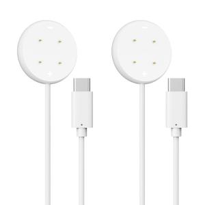 AWINNER 2 Pack Charger Compatible for Google Pixel Watch3, Pixel Watch 2, Fitbit Google Ace LTE Charger Cable, Fast Charging, Type C Port Magnetic Charging Smartwatch Cable 3.3ft/1M (White)