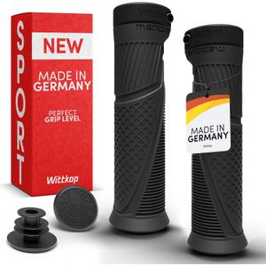 Wittkop Bike Grips With Innovative 3-Zone Design Made in Germany - Ergonomic Non-Slip Comfort and EFC Zones for Optimized Grip & Comfort - Handlebar